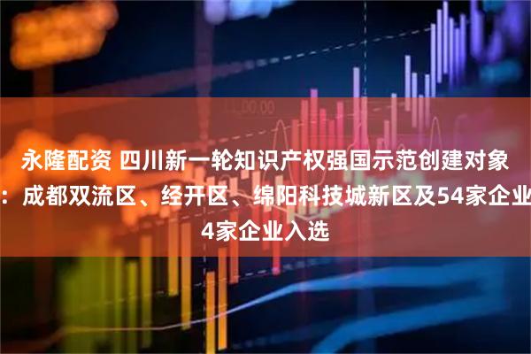 永隆配资 四川新一轮知识产权强国示范创建对象公布：成都双流区、经开区、绵阳科技城新区及54家企业入选