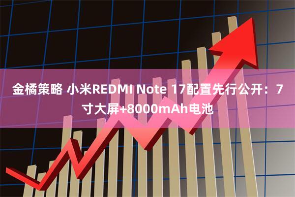 金橘策略 小米REDMI Note 17配置先行公开:7寸大屏+8000mAh电池