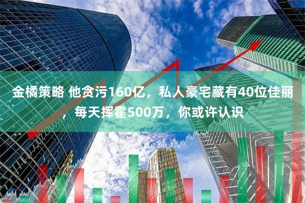 金橘策略 他贪污160亿，私人豪宅藏有40位佳丽，每天挥霍500万，你或许认识
