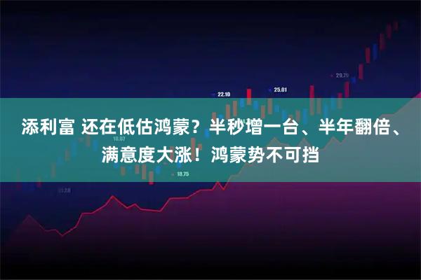 添利富 还在低估鸿蒙？半秒增一台、半年翻倍、满意度大涨！鸿蒙势不可挡
